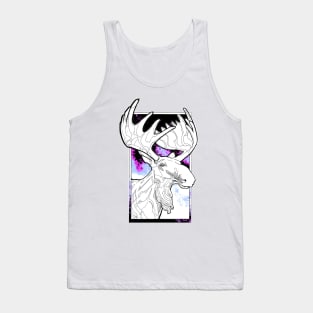 white moose in northern lights Tank Top